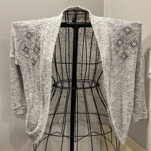 Vanity open front cardigan size XS bling Gray